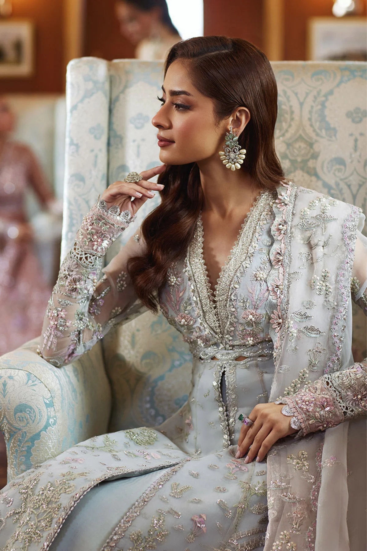 Republic - Aqua Blue pakistani fashion outfit in blue, aqua tones.